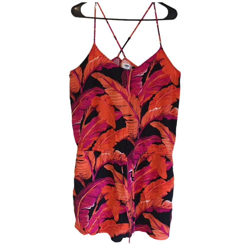 Old Navy Palm Leaf Tropical Romper